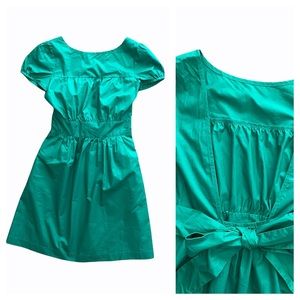 Theory Backless Shirt Dress Emerald Green